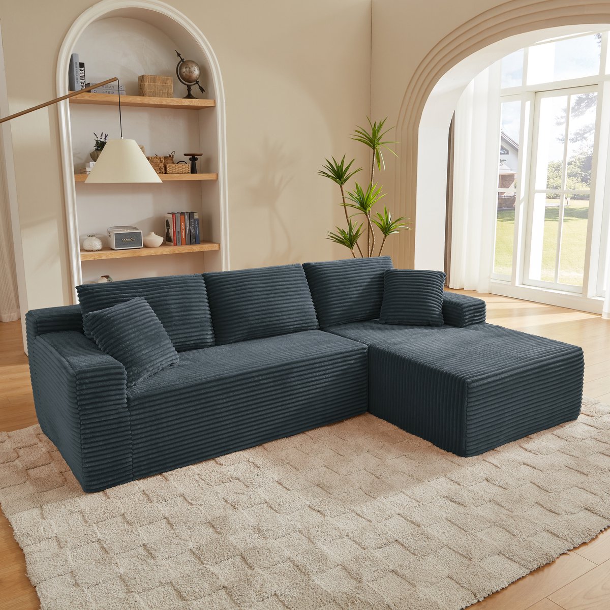 MIVRAY Hoekbank L-Vorm - Modulair En Flexibel Met Chaise Longue - Voor Woonkamer Of Appart