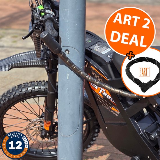 Vulpex Fatbike Beveiligingsset – ART 2 Kettingslot, EasyLock snelslot en Thuisankerset voor maximale diefstalbescherming