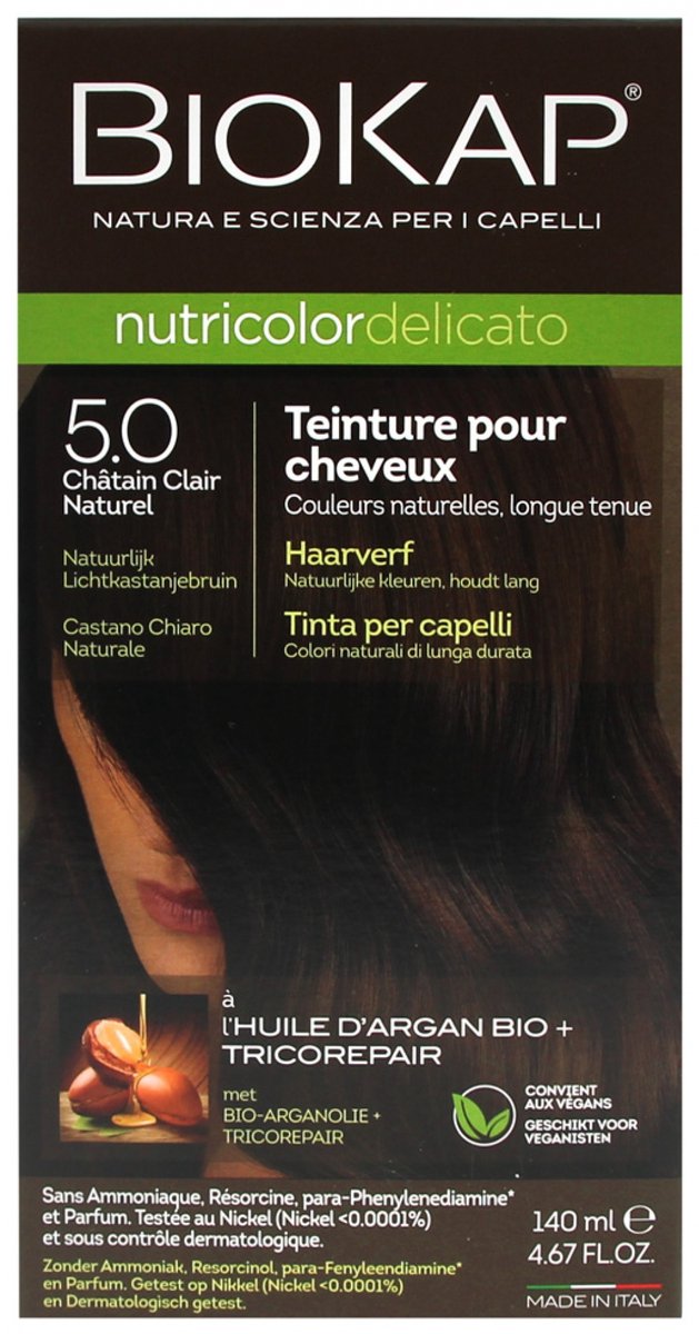 Biokap Nutricolor Delicato Permanente Kleurstof (Kleuren : Kastanje)