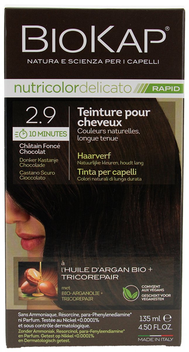 Biokap Nutricolor Delicato Rapid Haarverf (Kleuren : Kastanje)