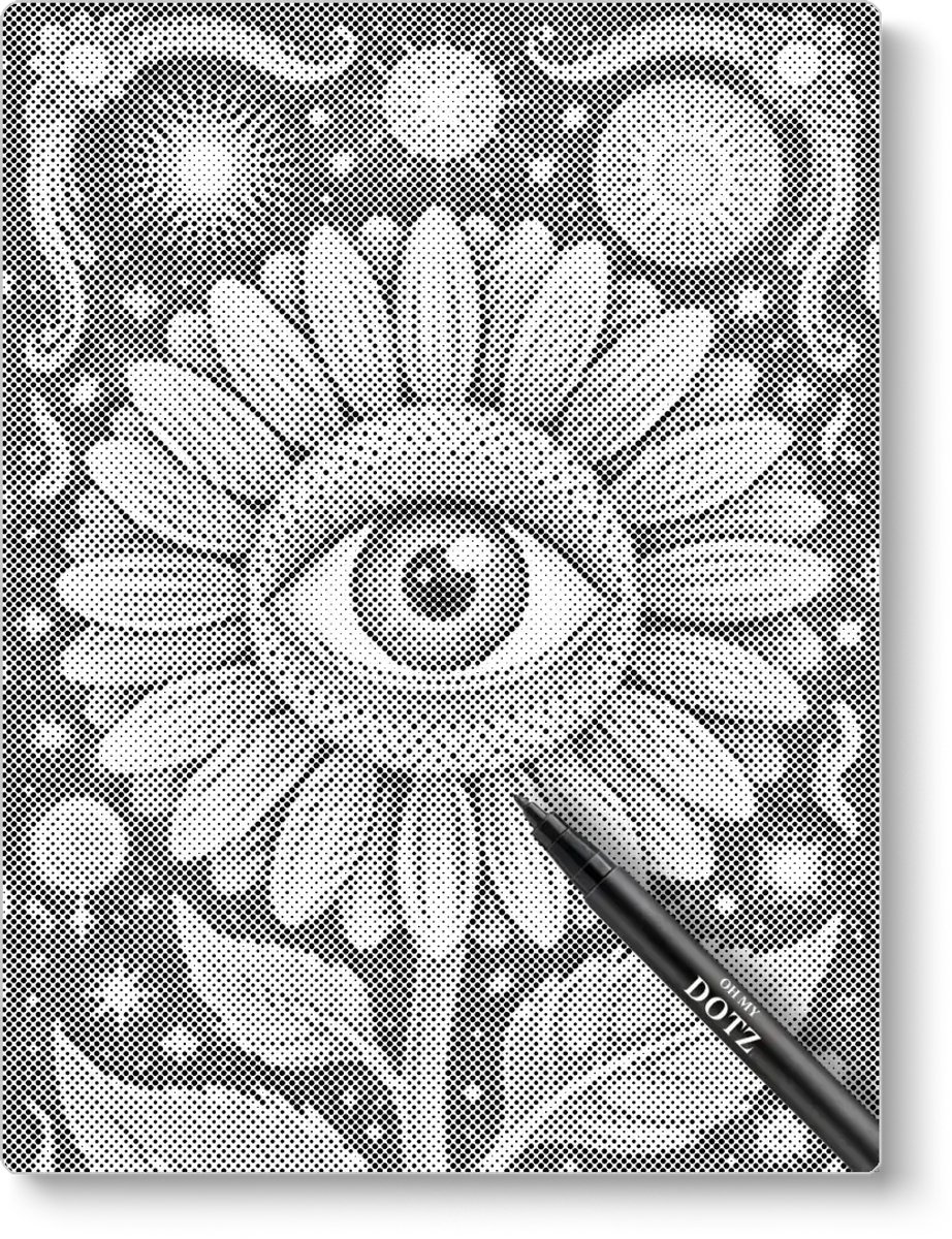Zonnebloem Oog | Dot painting | 30x40cm | Dot painting | Oh My Dotz | Dots stippen | Diamond painting & Schilderen op nummer alternatief | Happy hobby