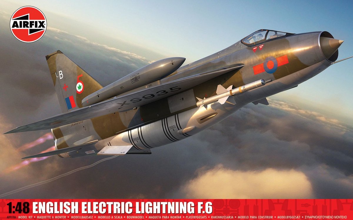 Airfix Modelbouwpakket Militaire voertuigen - 09178A English Electric Lightning F.6 - Britse Straaljager Plastic - 1:48 - Modelbouw