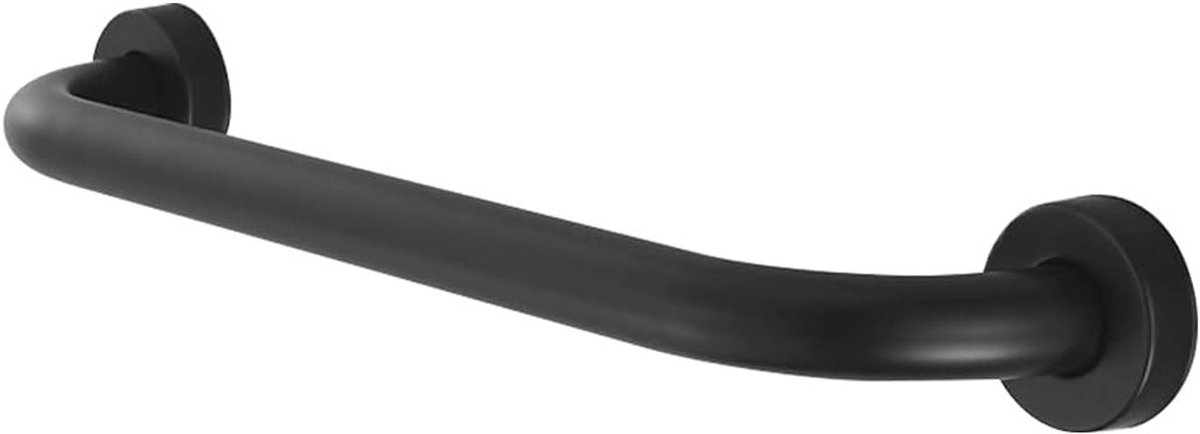 Stevige Wandbeugel voor Toilet en Bad, RVS Handgreep en Handdoekhouder, Zwart 50cm