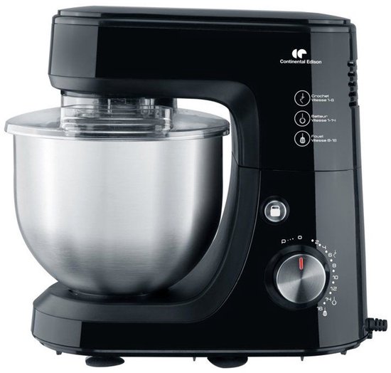 Staande mixer - CONTINENTAL EDISON - CERP800B2 - 800 W - 4,3 L - 10 snelheden + puls - Zwart van Continental Edison — afbeelding 2