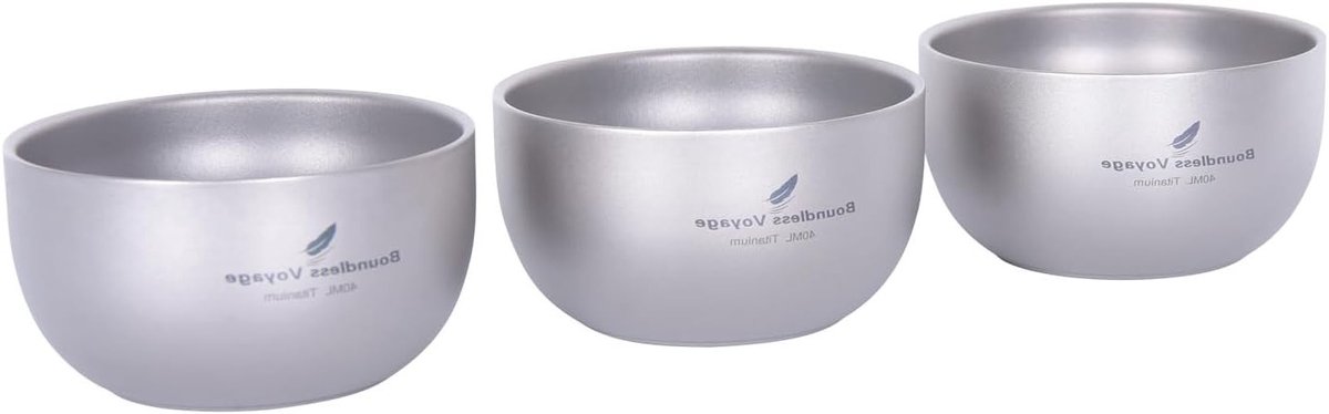 Dubbelwandige Mini Cup van Titanium, 40ml, Isolerende Theekopjes voor Espresso en Whisky, Vaatwasserbestendig en Perfect als Cadeau