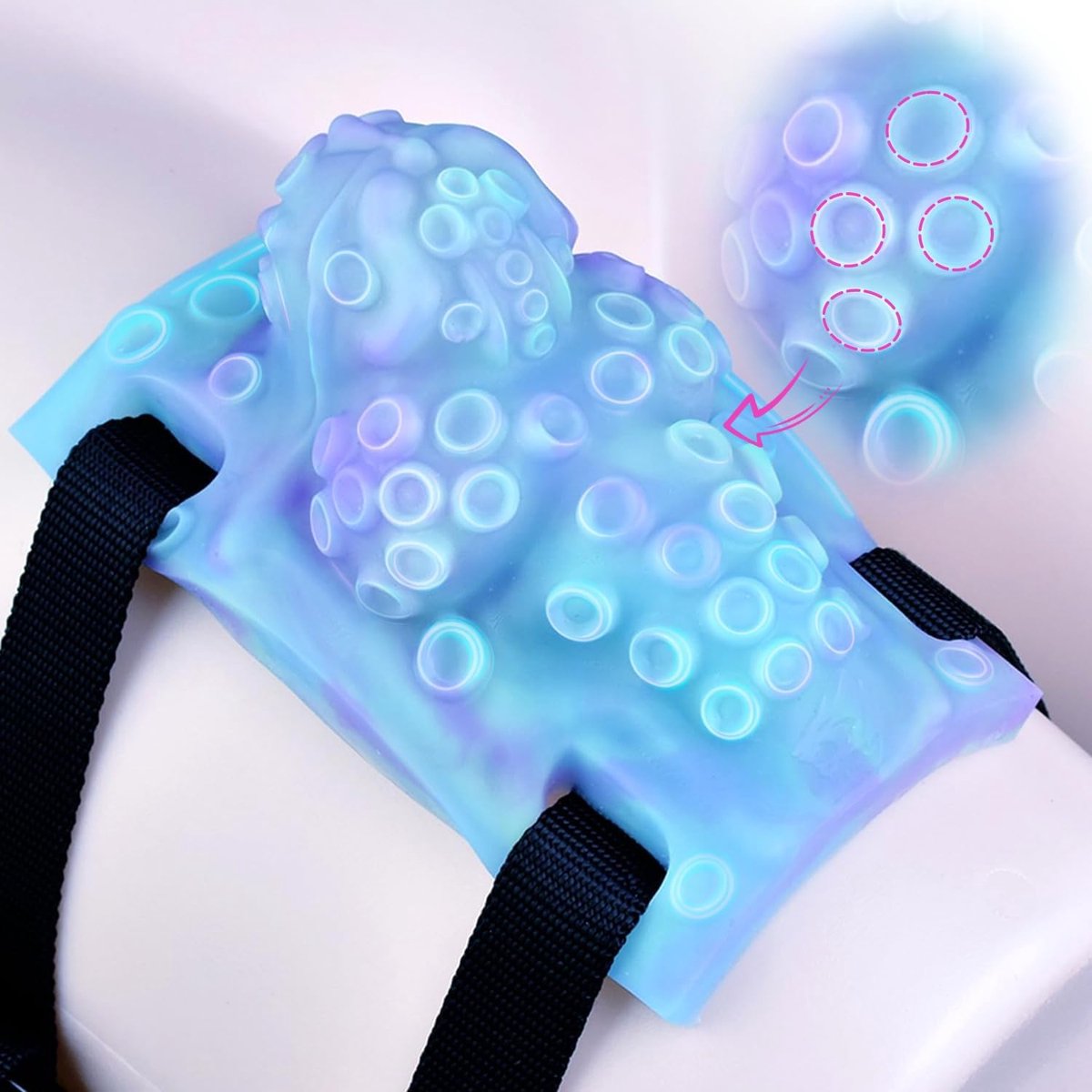 Daity Grinder-seksspeeltje, seksspeeltje met octopus-tentakel, clitorisstimulator voor voorspel met riem, lichtgevende tepel- en anale stimulator van zachte siliconen, waterdichte draagbare clitorisstimulator (Grinder) voor vrouwen en lesbiennes