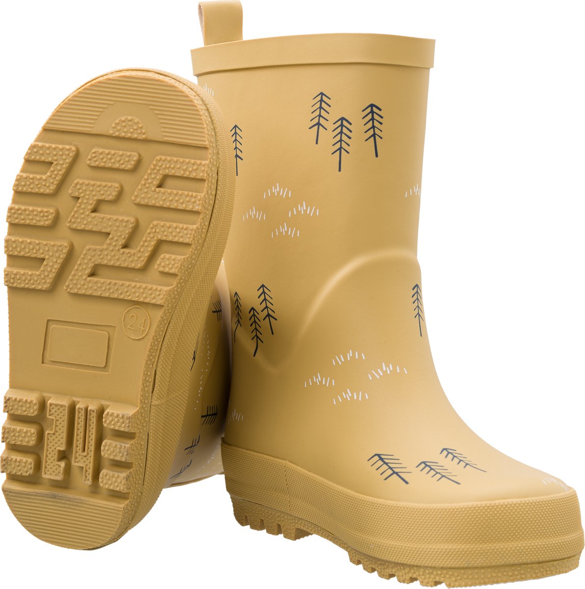 Fresk Regenlaarzen voor Kinderen 28 - Regenlaarsjes voor Unisex - Kaplaarzen - Geel - Woods Spruce Yellow