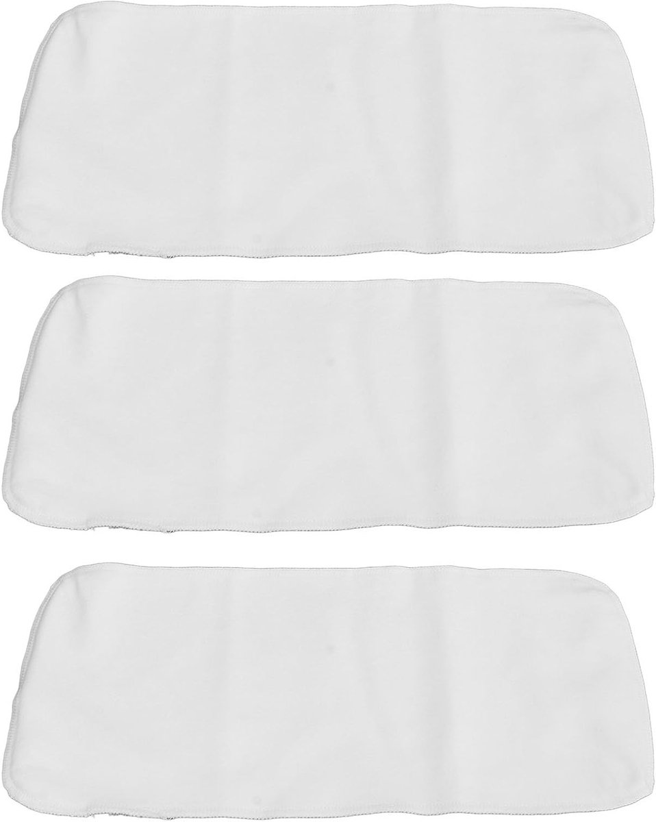3-delige Set van 4-laags Ongebleekt Organisch Katoen voor Castorolie, Herbruikbare Katoenen Flanel Pads voor Warmtecompressie en Absorptie voor Buikgebruik
