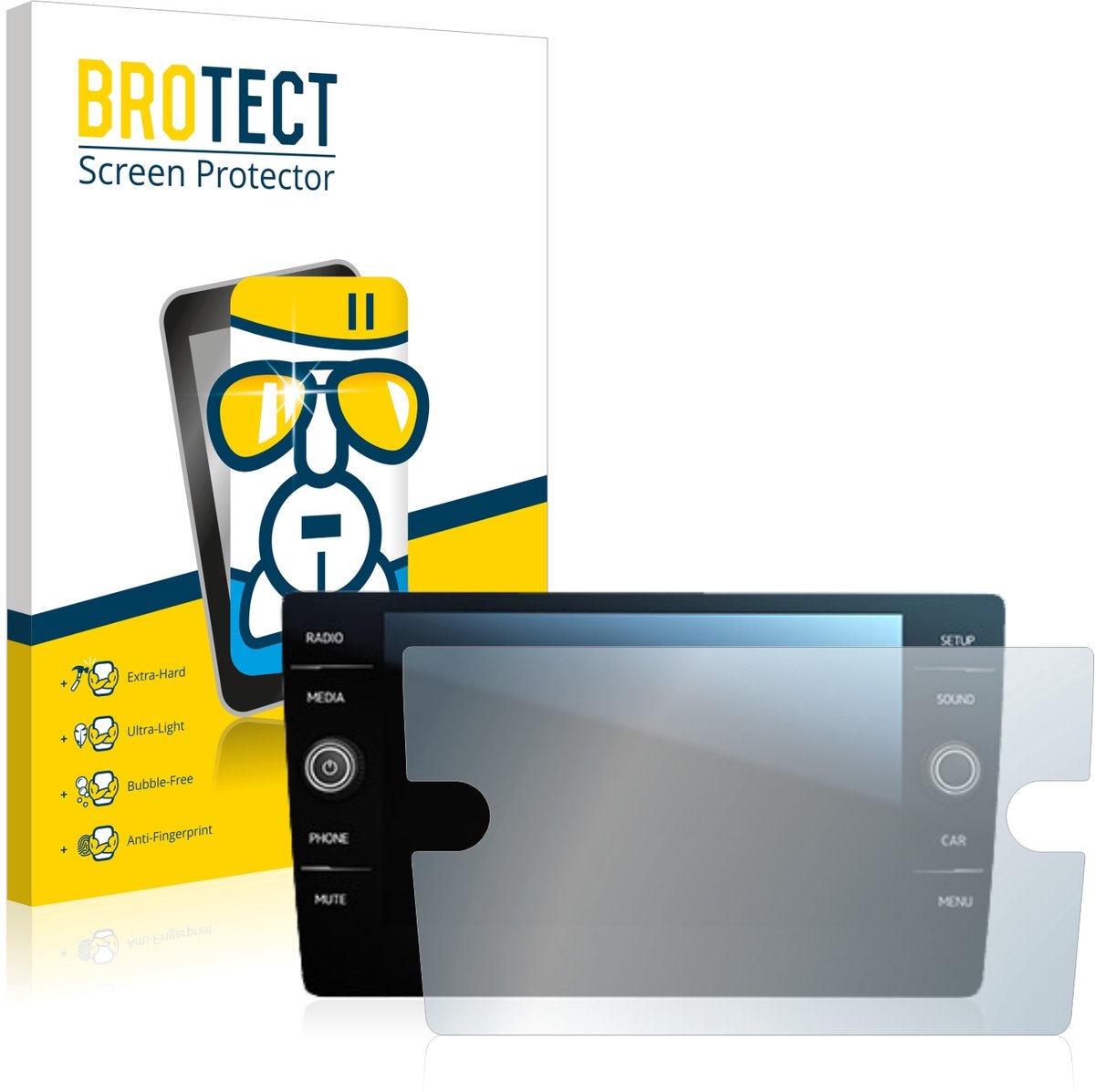 Screenprotector voor Volkswagen Tiguan Discover Media 8" 2017 Beschermglas transparant