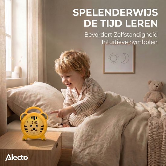 Alecto BC100TIGER - Slaaptrainer voor kinderen - Kinderwekker met Nachtlamp - Tiger van Alecto — afbeelding 4
