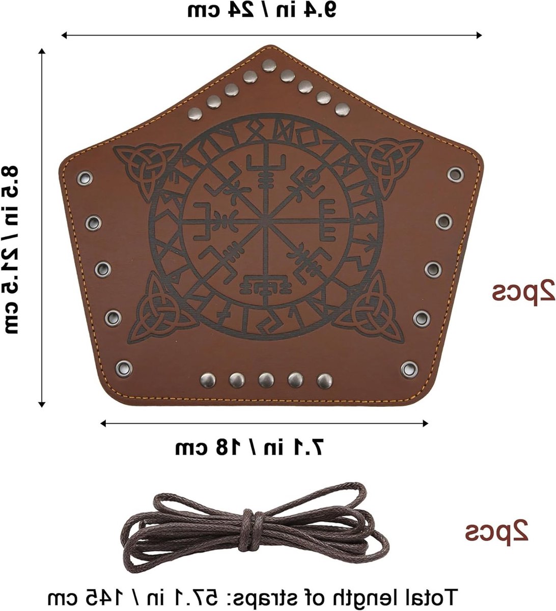 Middeleeuwse Renaissance Arm Guards van Leer, Perfect voor Viking Kostuums, Cosplay en Halloween, Geschikt voor Mannen en Vrouwen