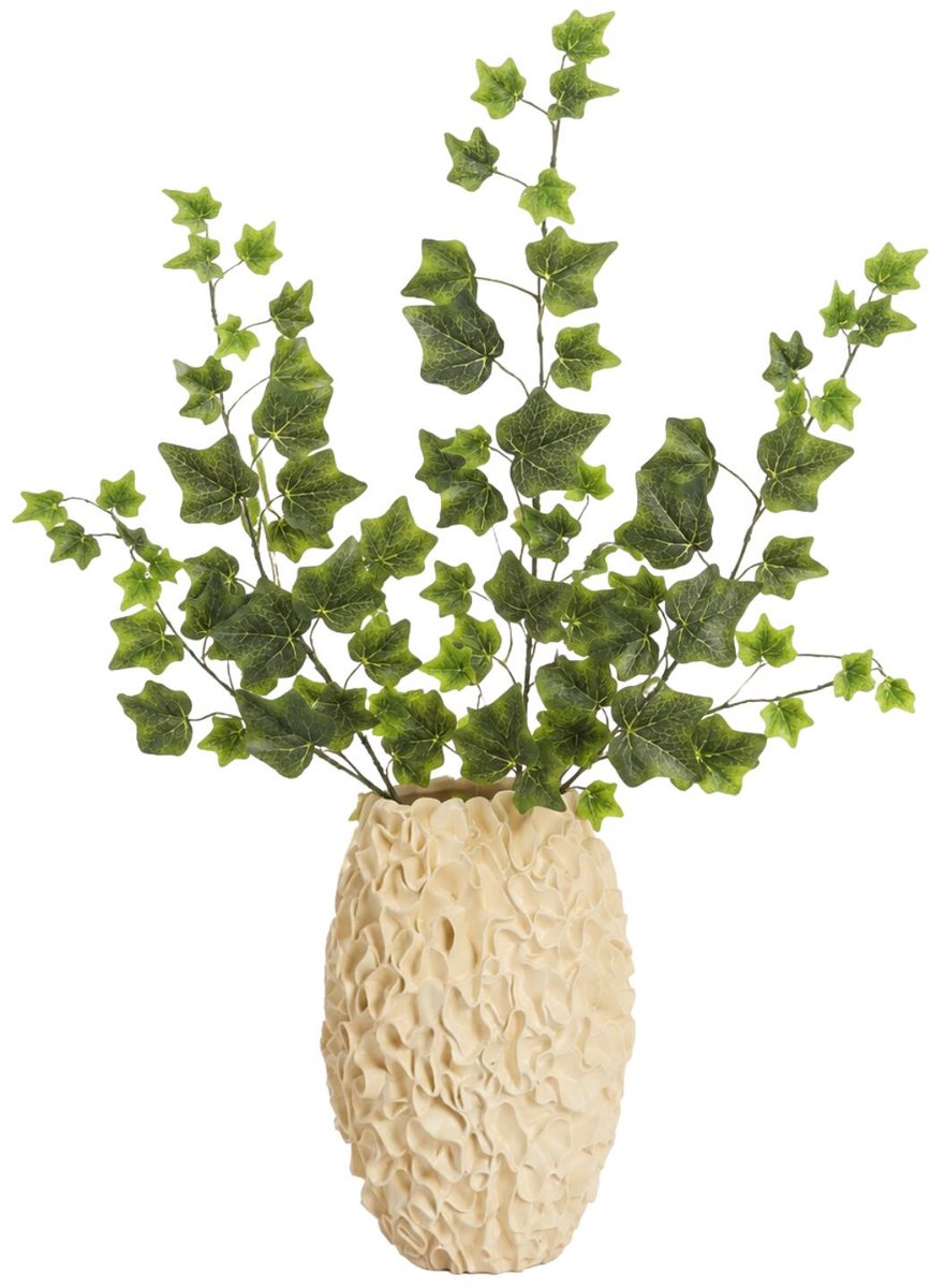 Mica Decorations Kunstplant takken Hedera - 4x - H63 cm - groen - kunststof - bladgroen - siertakken - klimop