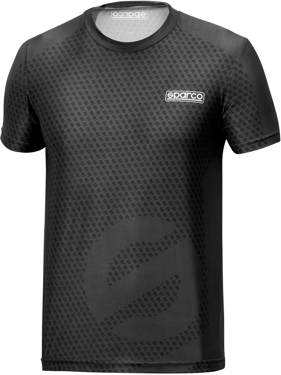 Sparco Subly T-Shirt - Zwart/Marineblauw