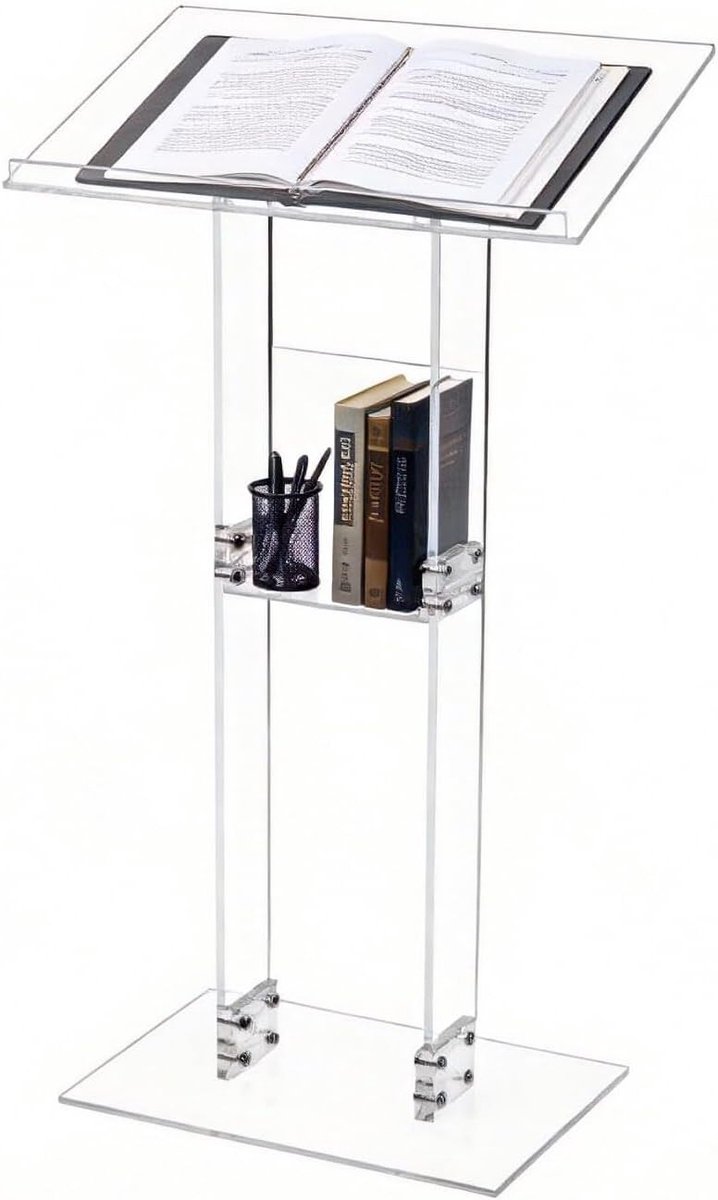 Acryl podium voor evenementen 40x60x115 cm - Stevig, Lichtgewicht en Transparant Ontwerp