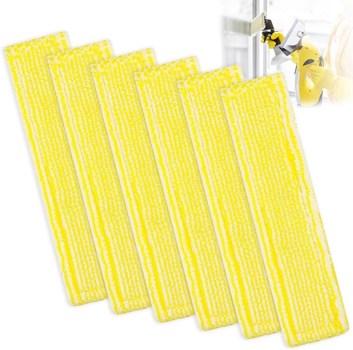 Microvezel Reserveovertrekken voor Raamreinigers - 6 Stuks