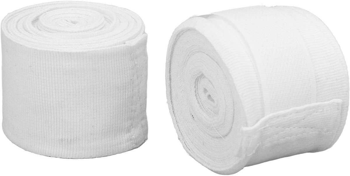 Veilige en Comfortabele Bokswraps - 2 Stuks van 5 Meter Semi-Elastisch Katoen voor Bescherming van Polsen bij Boksen en Kickboksen
