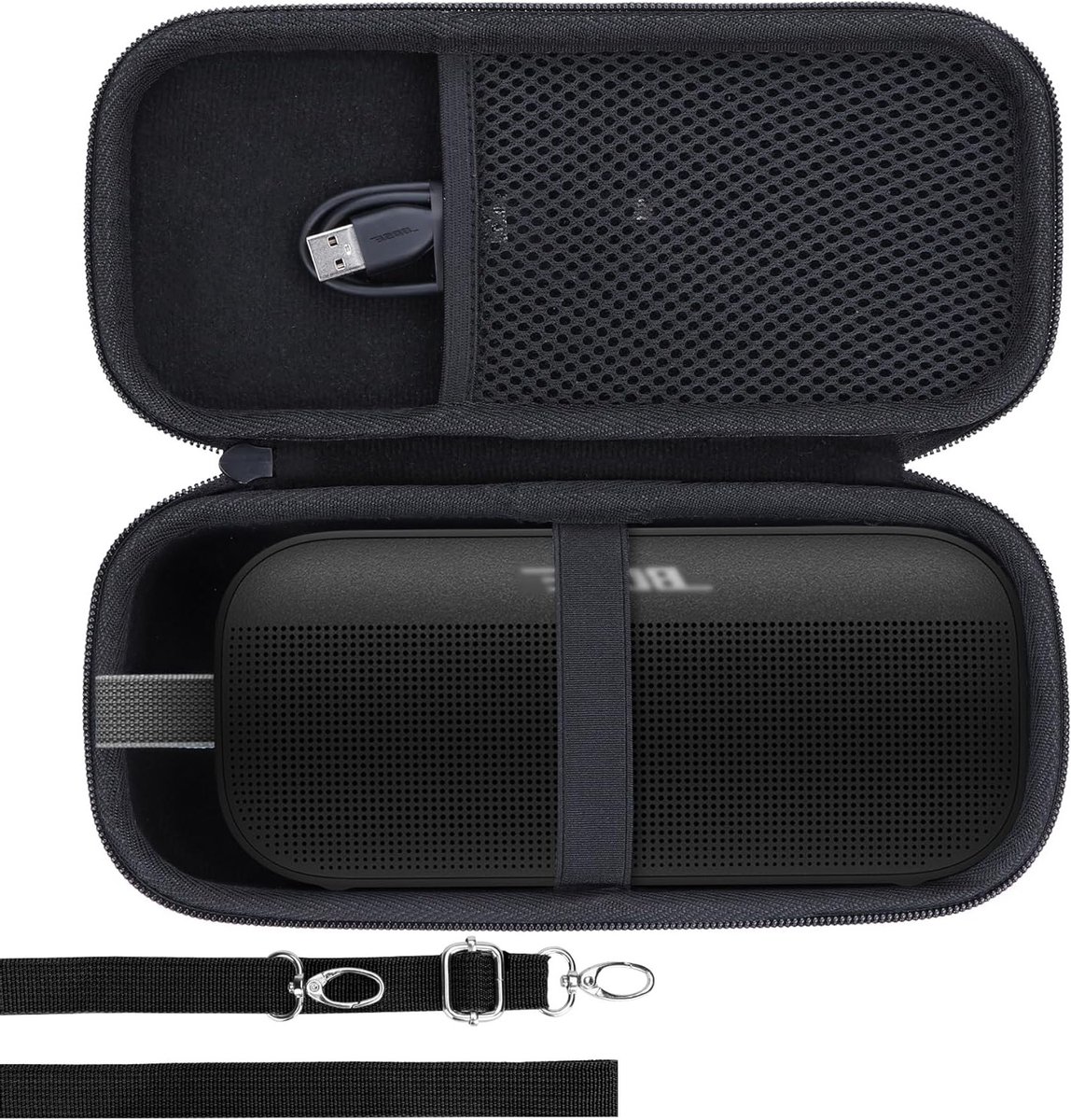 Duurzame Hard Case voor Bose SoundLink Flex 2e Generatie - Bescherming voor Draagbare Speaker, Zwart, Schokbestendig en Waterdicht