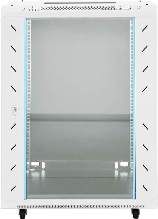 vidaXL - Netwerkkast - 15U - 19" - IP20 - 60x45x86 - cm - grijs van Merkloos — afbeelding 4