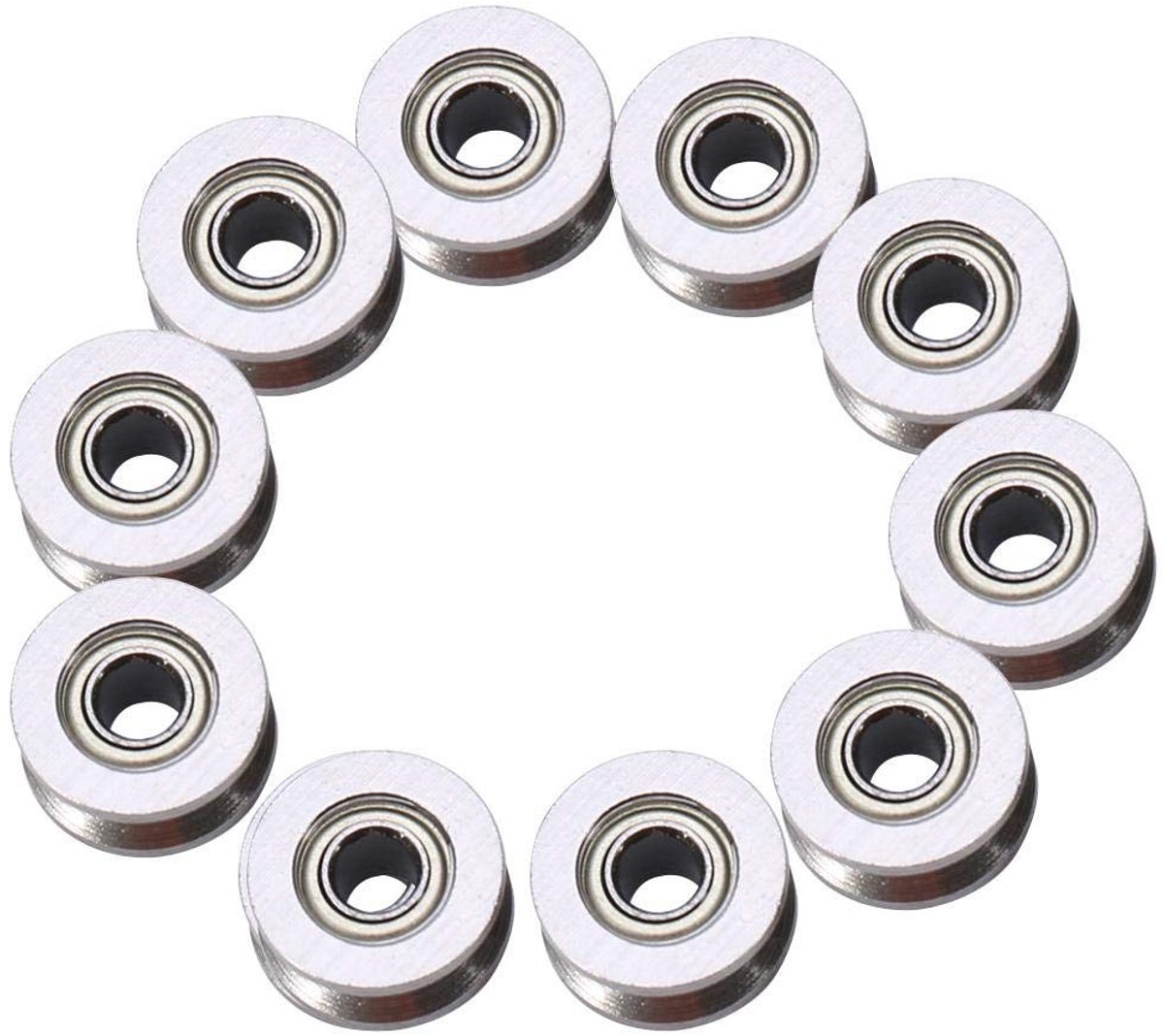 Dailygoody - V-Groeflager - 10 Stuks Metalen Geleiderpoelie - 4x13x6mm - Perfect voor Railsysteem - Hoogwaardige Kwaliteit - Geschikt voor Mechanica