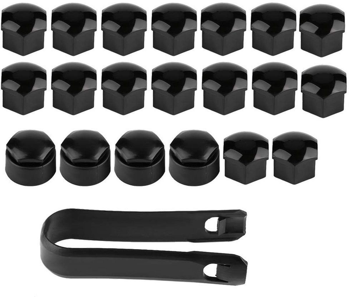 Dailygoody - Auto-wiel-bescherming - Antidiefstal-hub-schroef-bescherming - 20 stuks - 17mm - Veiligheid - Geschikt voor alle auto modellen - Kleur: z
