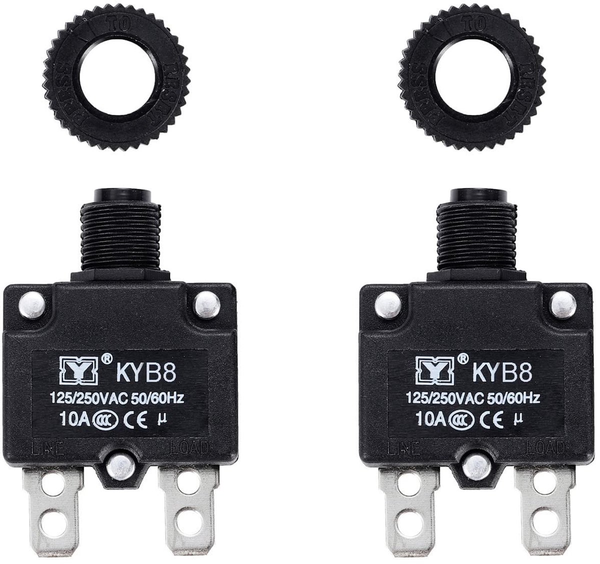 Dailygoody - Thermische Circuitonderbreker - Overload Bescherming - Betrouwbare beveiliging - 10A - 125-250V AC - Duurzaam - Geschikt voor diverse toe