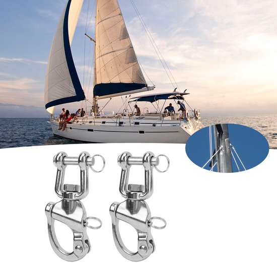 OmGoods - Dailygoody - Snelsluitingen Swivel Snap Shackle - 316 RVS voor Zeilboot - Duurzaam en sterk - Geschikt voor Tuigage - Perfect voor Zeilen - Ideaa van Omgoods — afbeelding 5