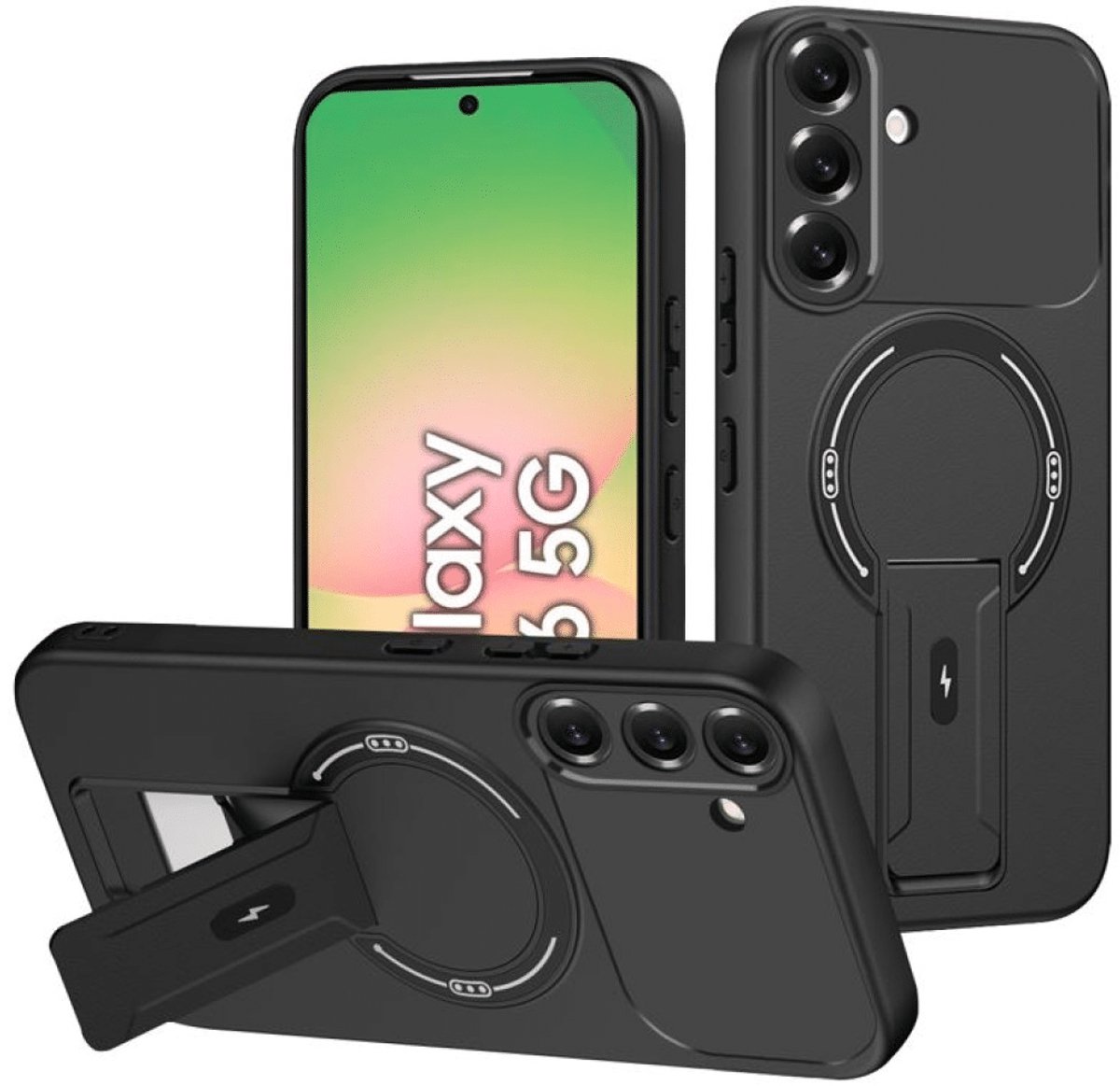 Casemania - Backcover - Geschikt voor Samsung A57 – Magnetic - Zwart