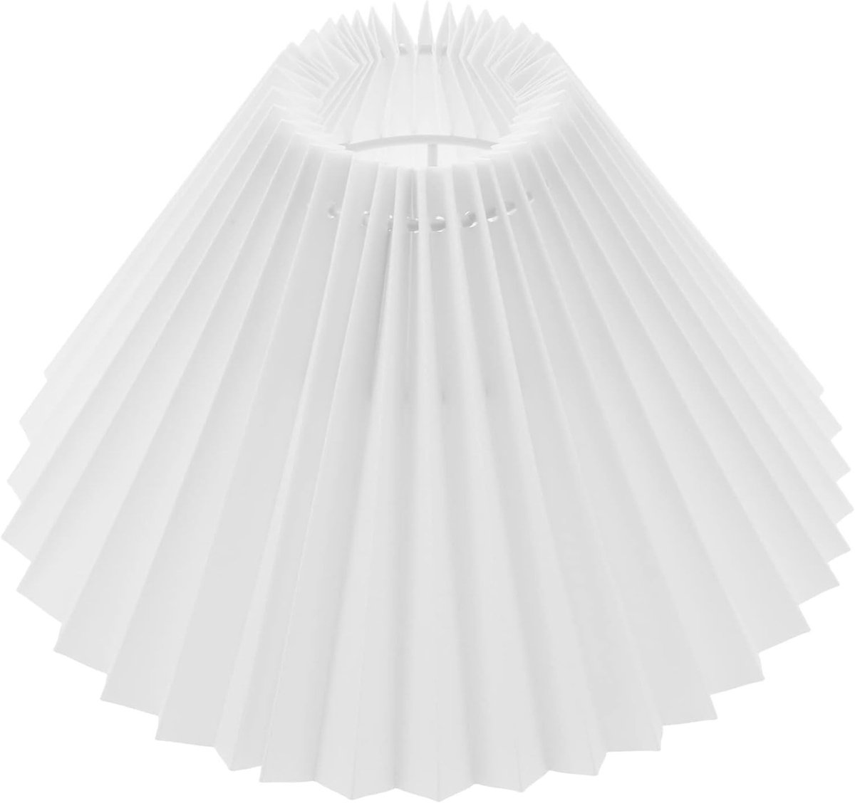 Vouwbare stoffen geplooide lampenkap 14 x 14 x 14 cm Wit voor tafellamp Binnenverlichting Trendy Verlichting Accessoires Woonkamer Decoratie