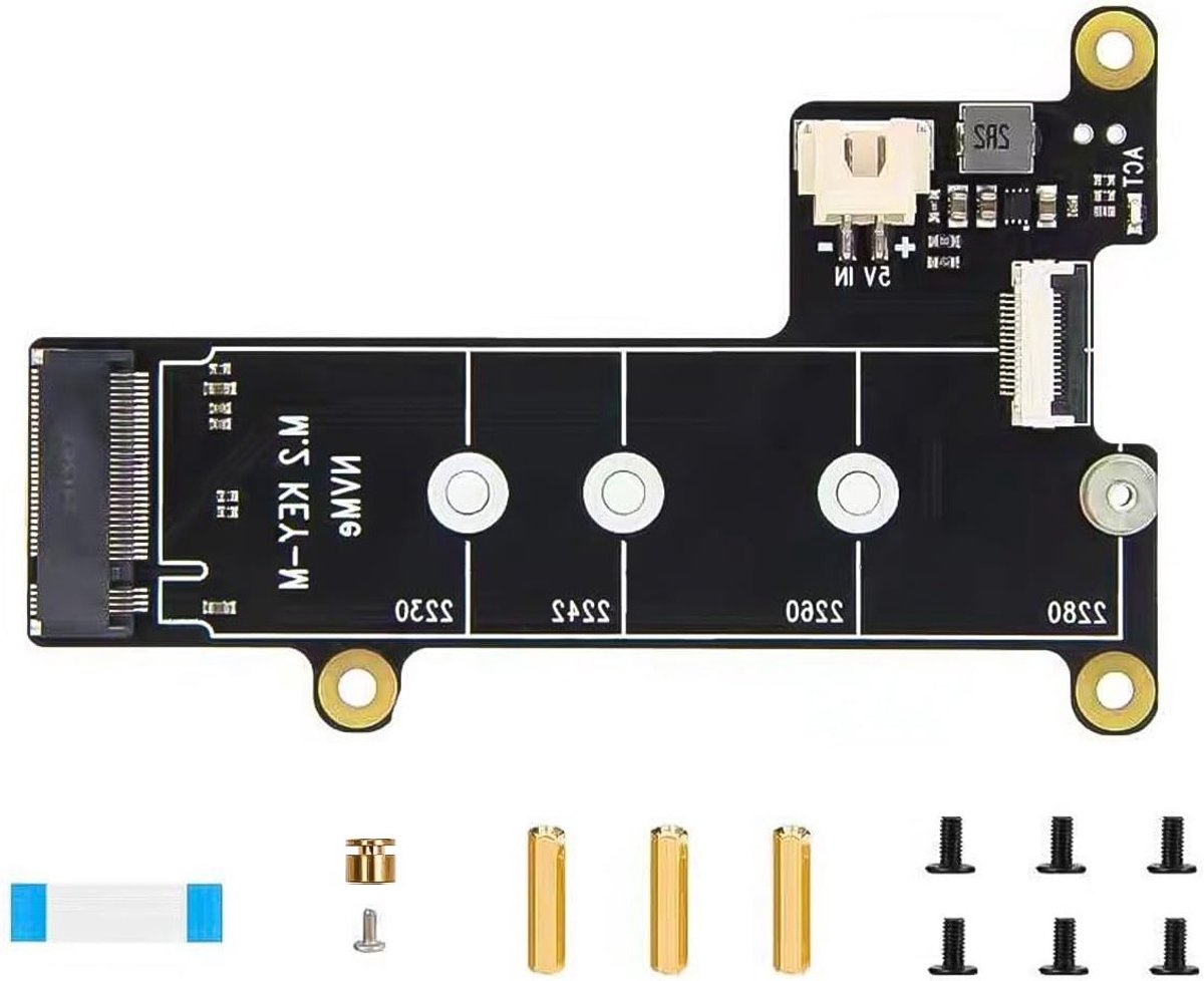 M.2 Key-M NVMe SSD Shield voor Raspberry Pi 5 - Snelle opslag, Koeling en Bescherming