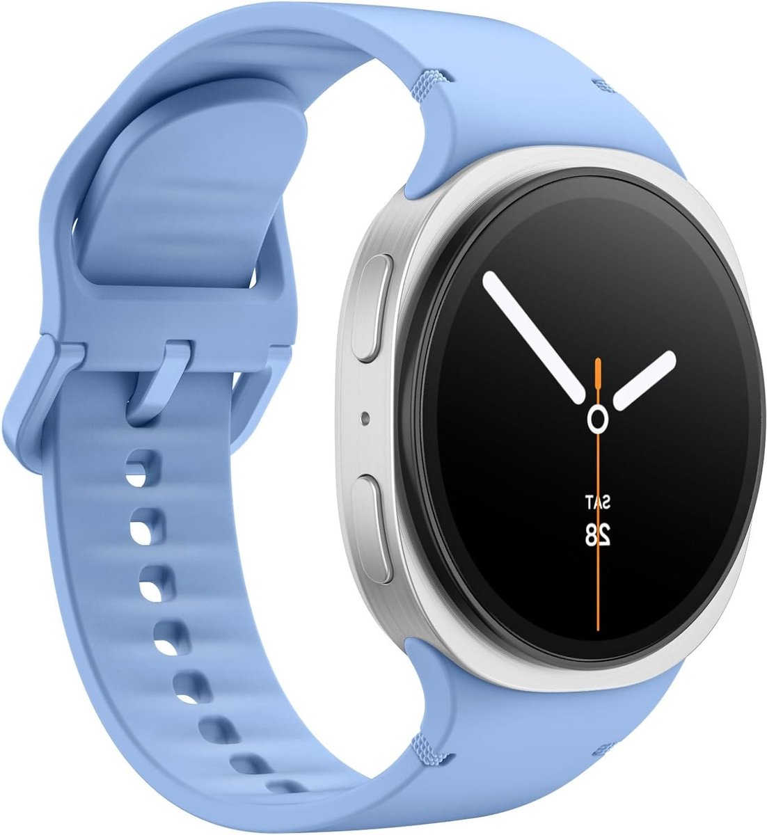 Sportieve Siliconen Vervangband voor Samsung Galaxy Watch 8 en Classic - Lichtblauw, Geschikt voor Mannen en Vrouwen, M/L, 40mm en 44mm, Comfortabel en Duurzaam