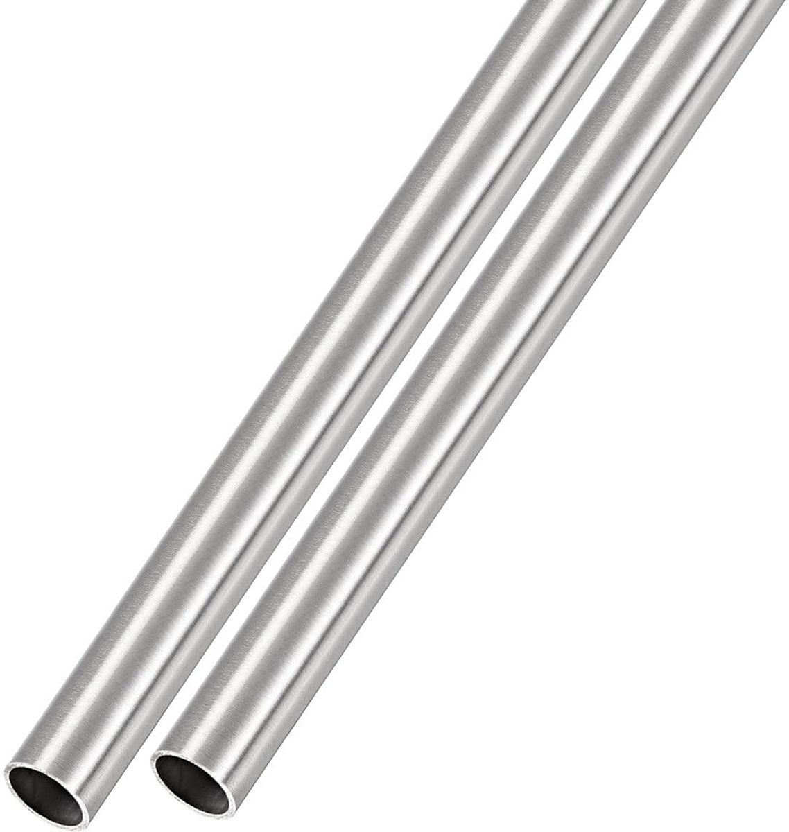 Dailygoody - Roestvrijstalen buis - Slangen voor huismeubels - 300 mm lang - 2 stuks rechte slangen - 9,5 mm diameter - Geschikt voor diverse toepassi..