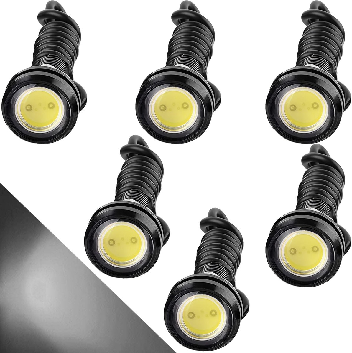 Dailygoody - Eagle Eye LED-licht - dagrijverlichting - Waterdicht - 9 W - Achteruitrijlicht - Auto motorfiets - 18 mm