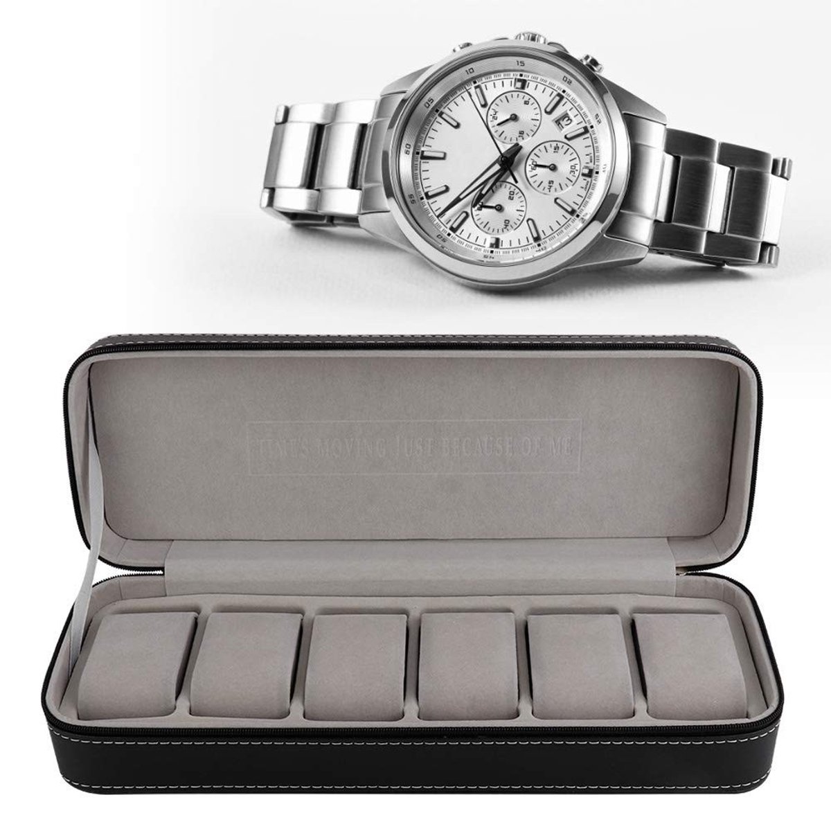 Dailygoody - Watch Storage Box - 6 Slots PU Leer Horloge Organizer en Display
