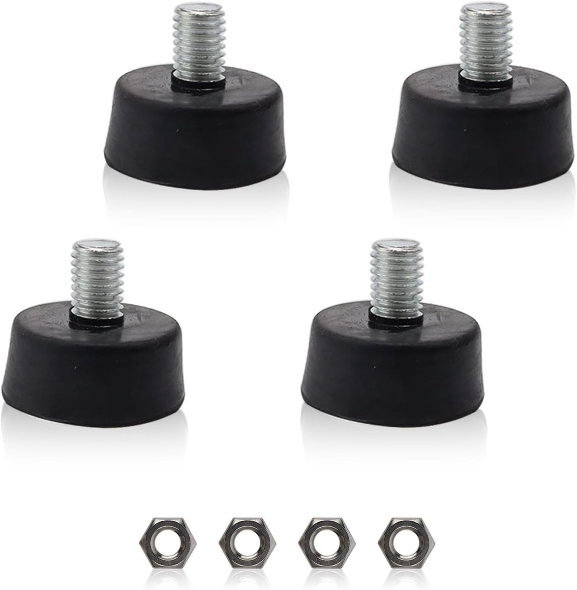 Rubberen voetjes voor demping, 4 stuks, M10 x 35mm, geluiddempers voor meubels en apparaten