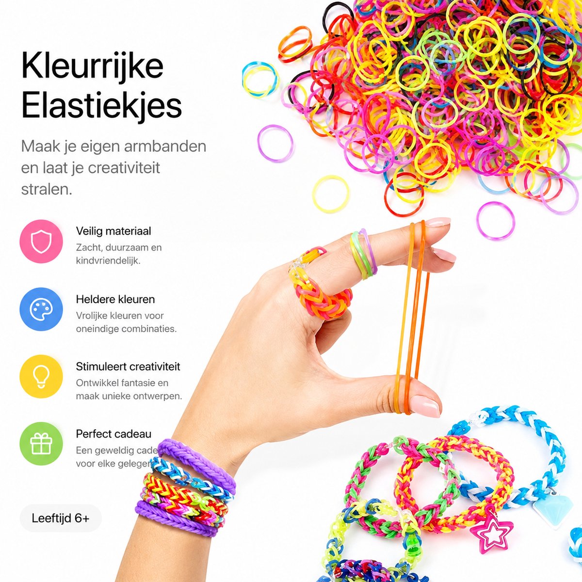 BOTC Loombandjes Starterspakket - 32 Kleuren - 2750-Delig - Loomelastiekjes - Loomen - Loom Pakket — cadeau in Spellen & Speelgoed - foto 2