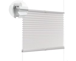 Plisségordijn - 30X120 cm - Zonder boren - Plisségordijnen -Verduisteringsgordijnen - Zonwering en inkijkbescherming - Wit lichtfilterend -
