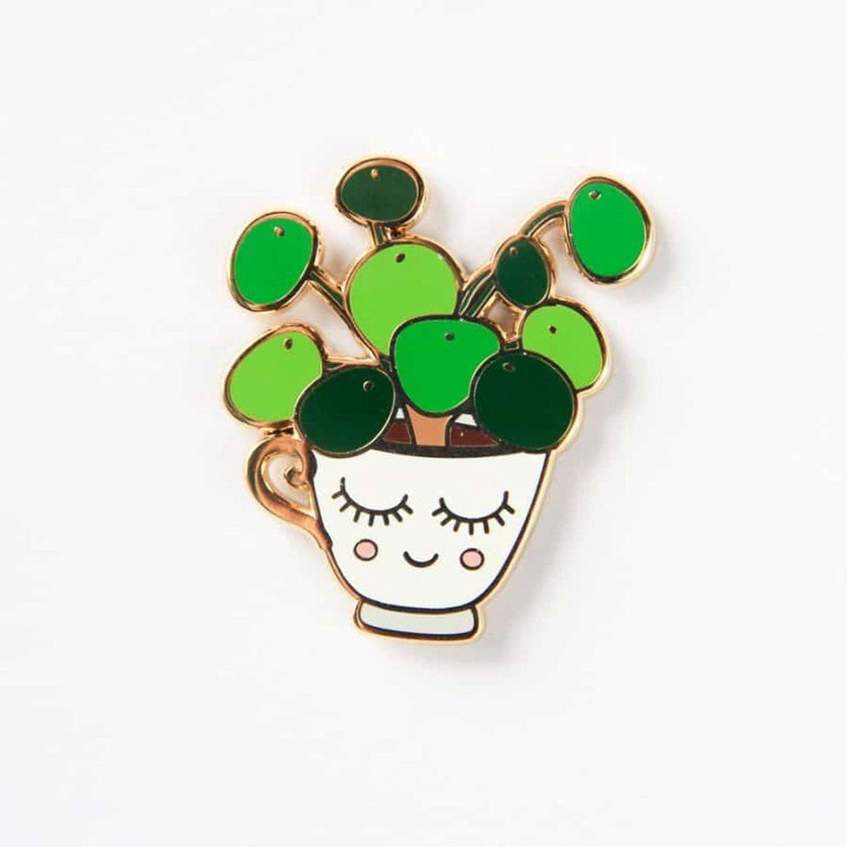 Studio Inktvis - kledingaccessoire - Pin - Kledingsieraden - Pannenkoekplant - Plant Lover - Pilea