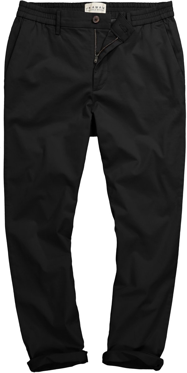 JP 1880 - Heren - Chino biologisch katoen FLEXNAMIC® OSC-gecertificeerd - Zwart - Maat 7XL