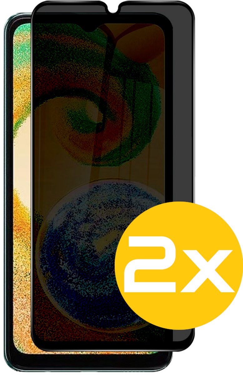 Privacy Screenprotector Geschikt Voor Samsung A12 - Volledige Beschermglas - 2 Stuks