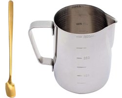Roestvrijstalen schuimdoos voor melk, ideaal voor koffie, cappuccino en latte art