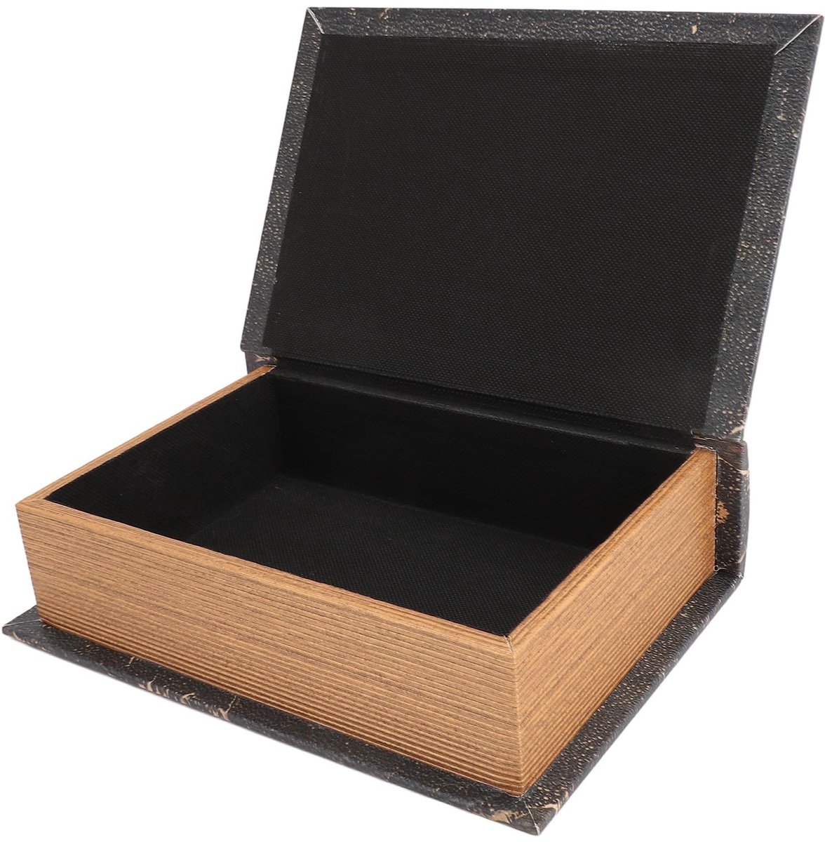 Vintage Decoratieve Boekdoos - Houten Opbergbox voor Stijlvolle Organisatie