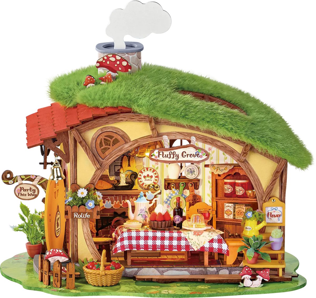 Robotime Fluffy Grove - Rolife DIY Miniature House Series - DG184 - Miniatuur - Knutselen - Bouwpakket - Hobby - Cadeauidee