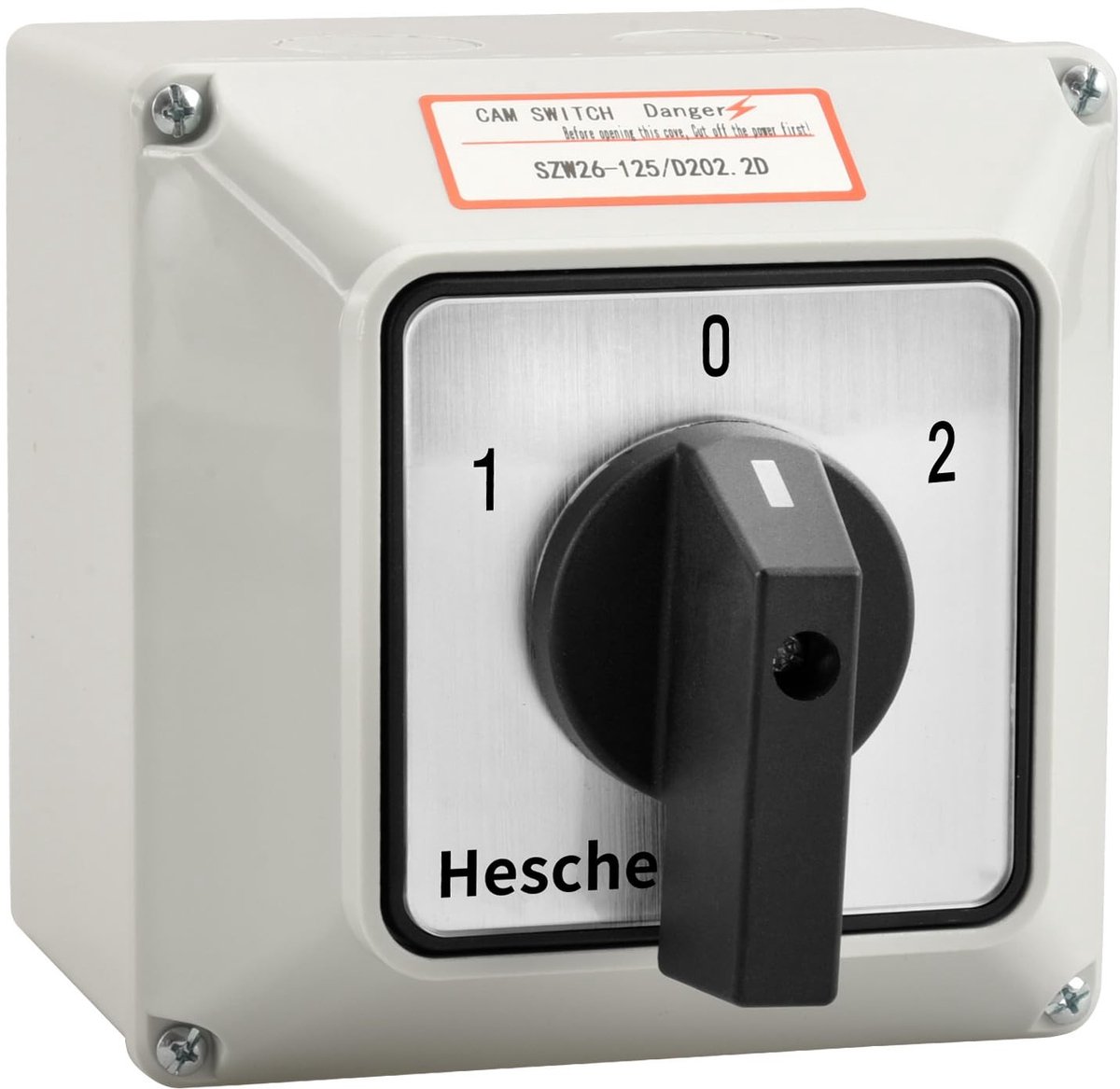 OmGoods - Dailygoody - Schakelaar - 660V 125A - ON-OFF-ON 3 posities - 2 fasen - Eindstukken - Buitenbox voor schakelaars - Geschikt voor algemene toepassingen ...