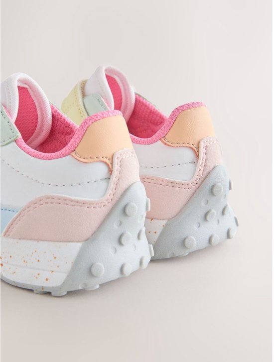 Next - Meisjes - Sneakers met klittenbandsluiting en elastische veters - Wit