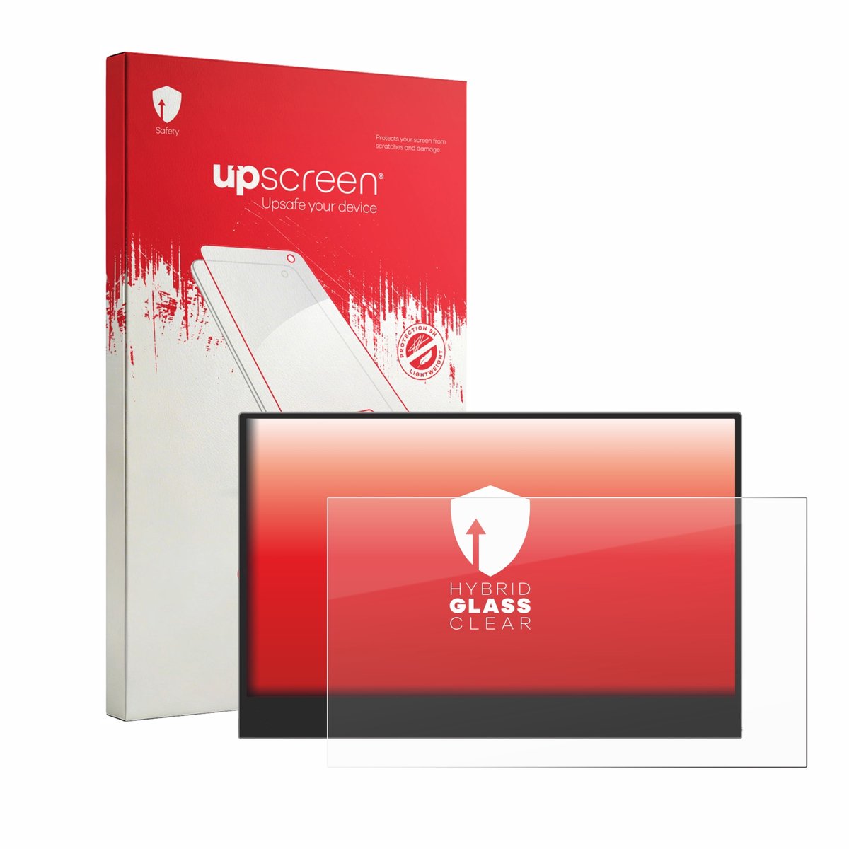 upscreen - Screenprotector voor Lenovo L16 Mobile Monitor 16" - Folie Beschermfolie Beschermglas transparant