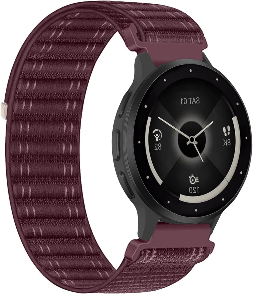 Nylon Horlogeband 18mm voor Sporthorloges, Geschikt voor Garmin Venu, Vivoactive en Fossil Gen 6/5E/4/3, Duurzaam en Comfortabel