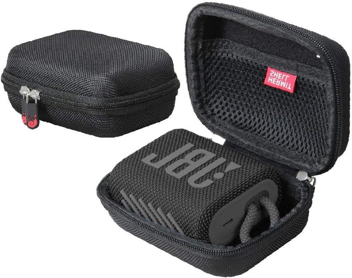 Draagbare Luidspreker Tas - Opbergdoos - Muziek Luisteren - Harde Beschermhoes - 10.6 cm - Zwart
