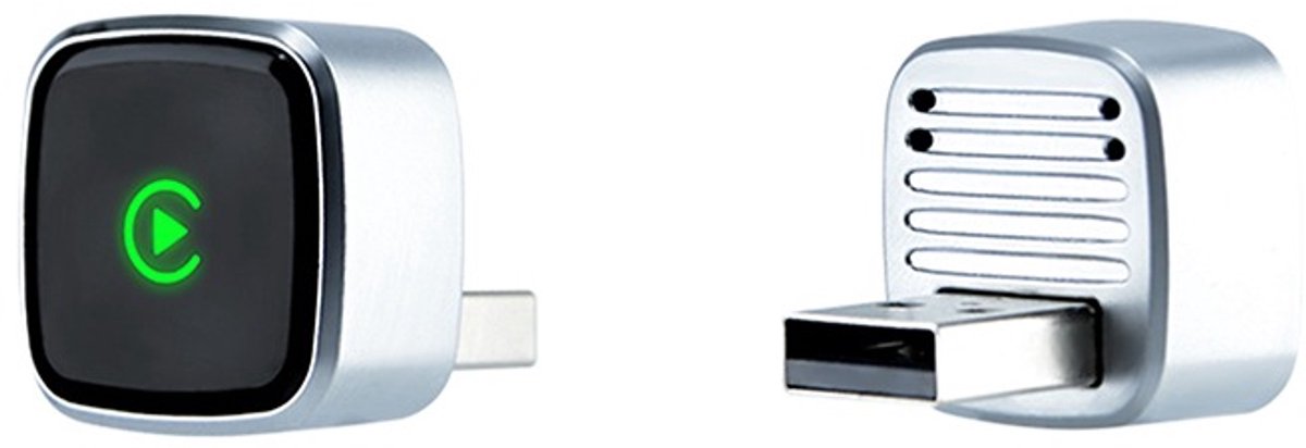 Draadloze CarPlay Adapter - D07 Zilver 2-in-1 voor Apple & Android Telefoons