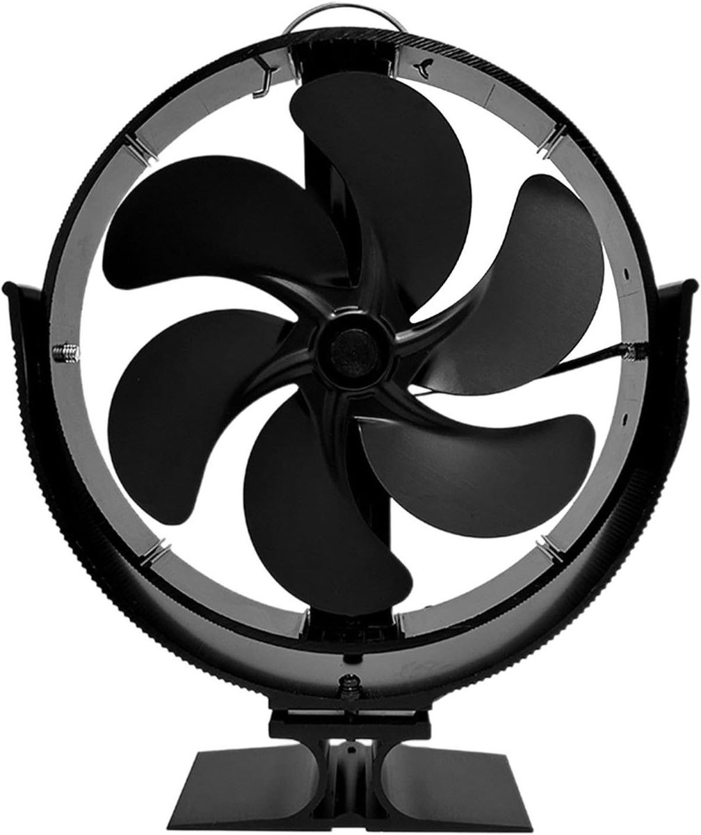 Warmte Ventilator - Kachel Ventilator - Warmte Verspreiden - Niet Elektrisch - 22x18 cm - Zwart