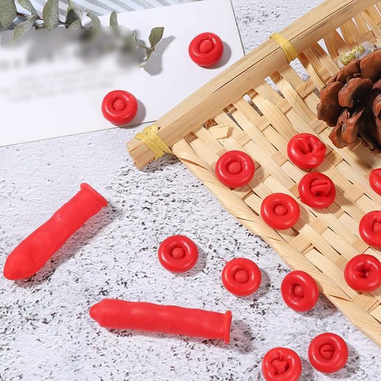 Kitdoppen Set - Afdichtdoppen Beschermers - Kit Tube Sluiten - Goede Afdichting - 20 Stuks - Rood — afbeelding 2